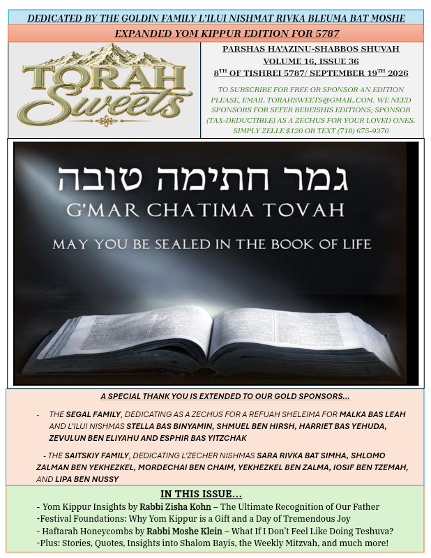 First page preview of Torah Sweets