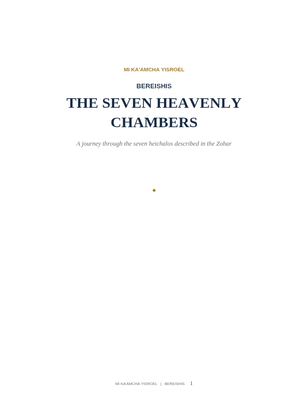First page preview of Mi Ka'amcha Yisroel