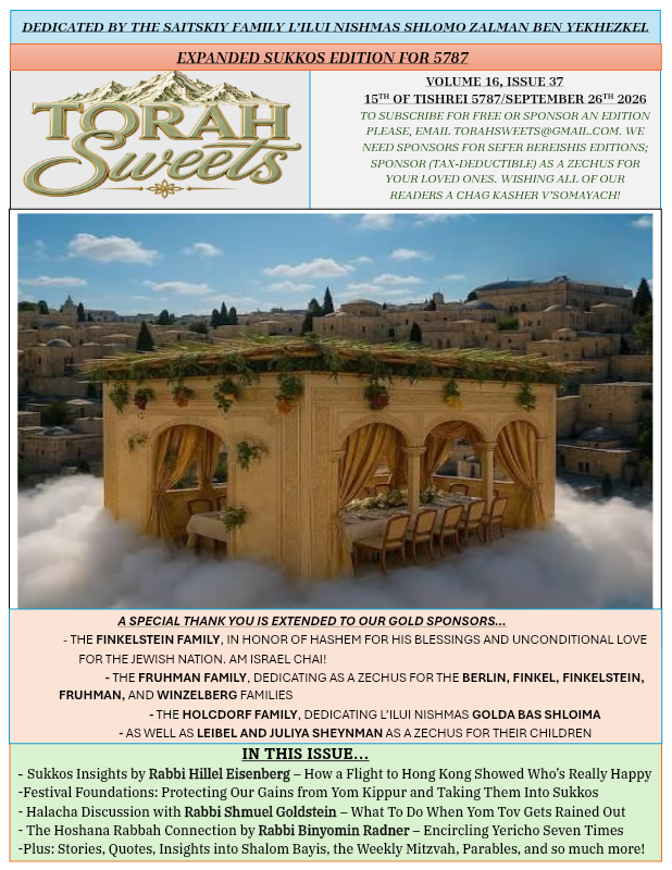 First page preview of Torah Sweets