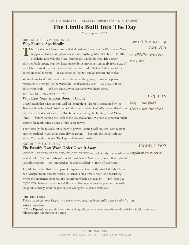 First page preview of In the Margins