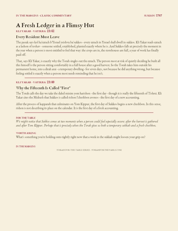 First page preview of In the Margins