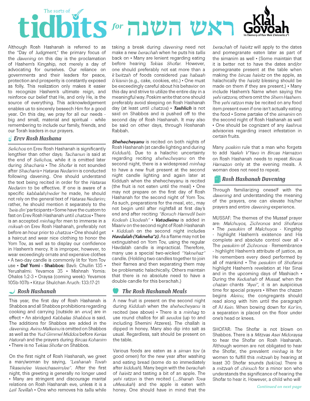 First page preview of The Sorts of Tidbits