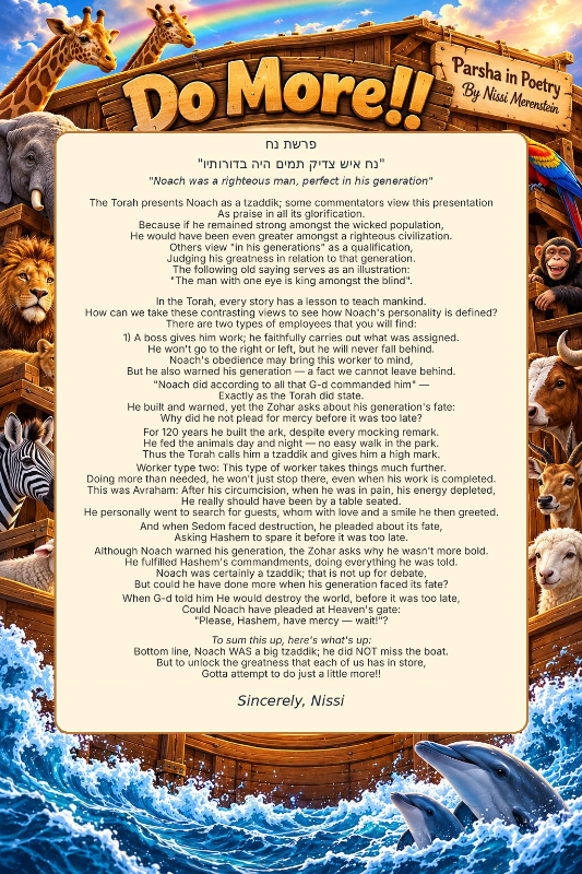 First page preview of Parsha In Poetry - Poetic Dvar