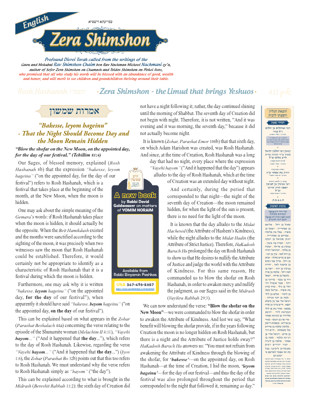 First page preview of Zera Shimshon