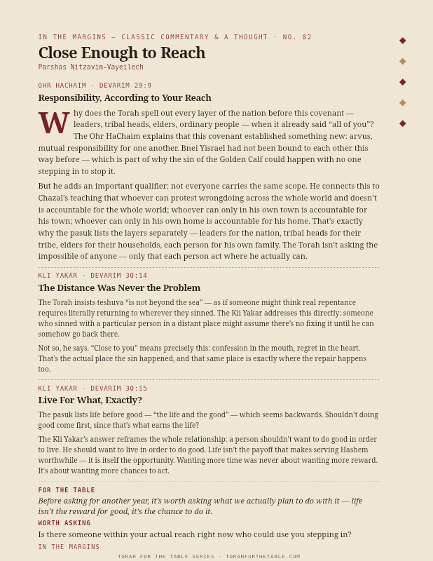 First page preview of In the Margins
