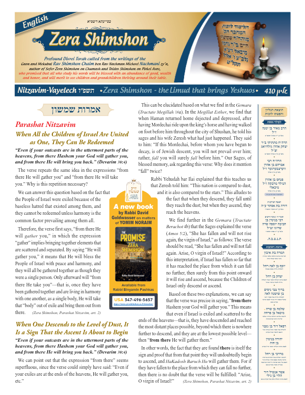 First page preview of Zera Shimshon