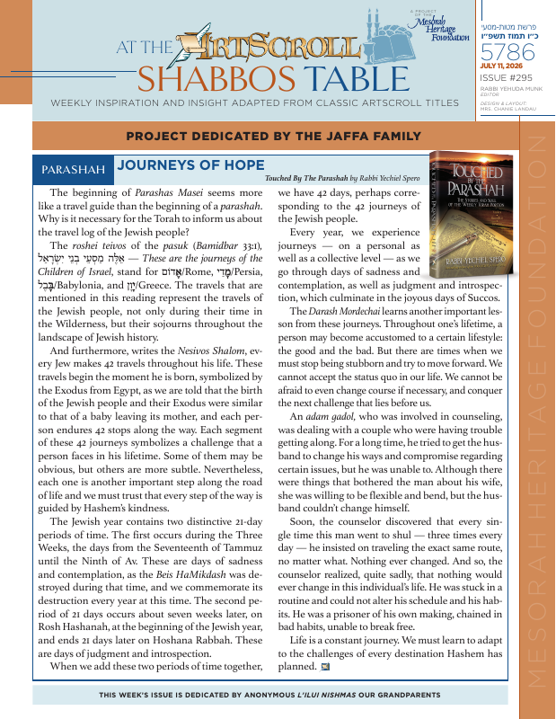 First page preview of Artscroll by the Shabbos Table