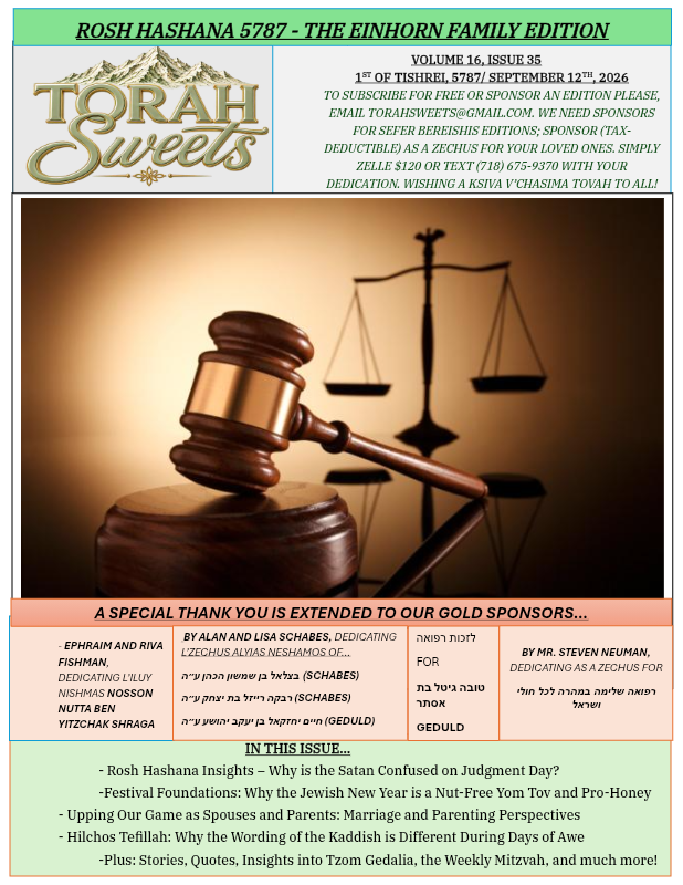 First page preview of Torah Sweets