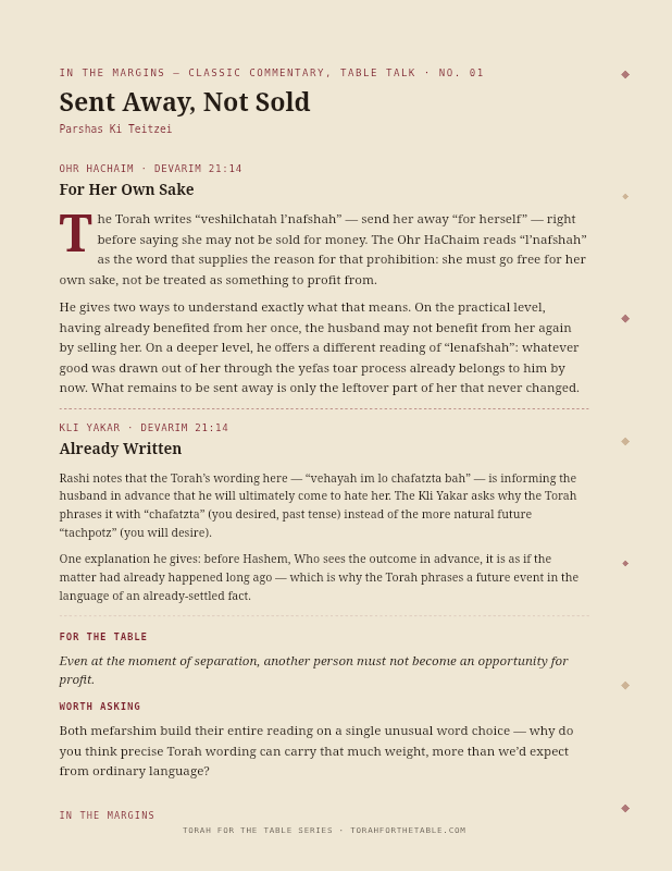 First page preview of TFTT In the Margins