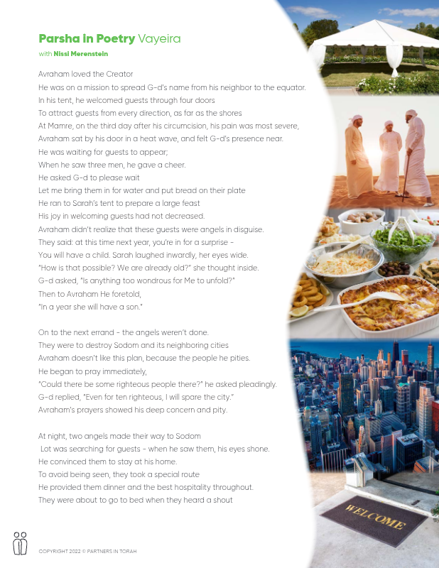 First page preview of Parsha in Poetry – Vayeira 